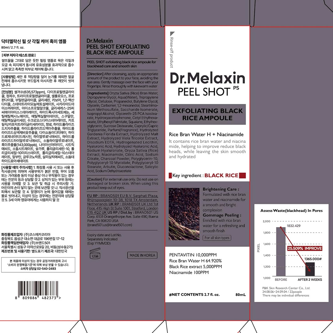 Dr. Melaxin Peel Shot Exfoliant Black Rice Ampoule 80ml