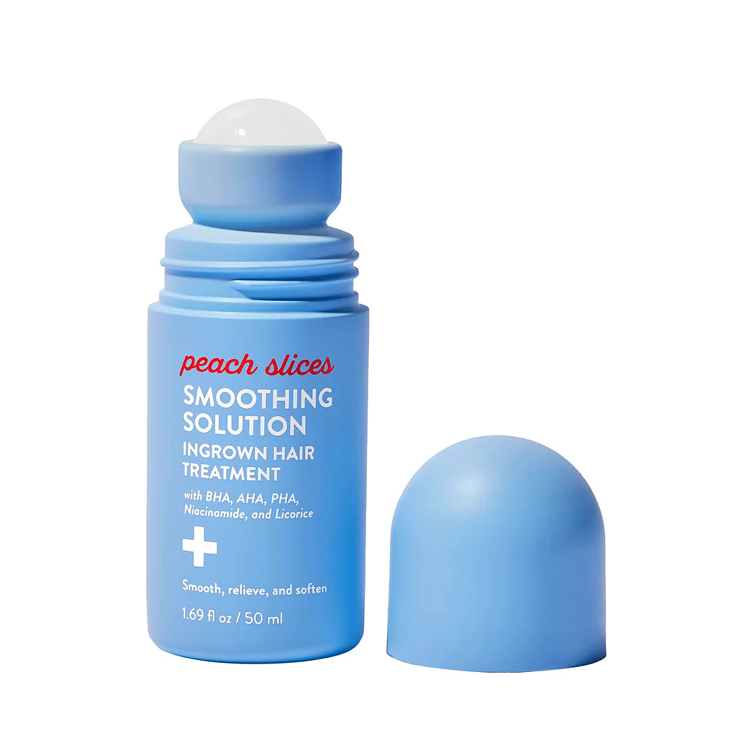 Peach Slices Smoothing Solution Ingrown Hair Treatment Roll-On 50ml — BHA, AHA, PHA, Niacinamide, Cica
