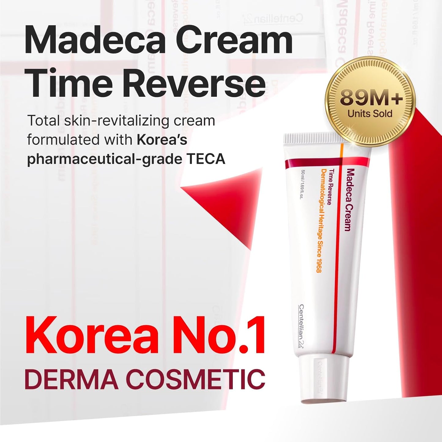 Centellian 24 Madeca Cream Time Reverse — TECA Centella Asiatica Anti-Aging Face Moisturizer 50ml