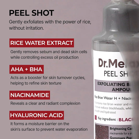 Dr. Melaxin Peel Shot Exfoliant Black Rice Ampoule 80ml