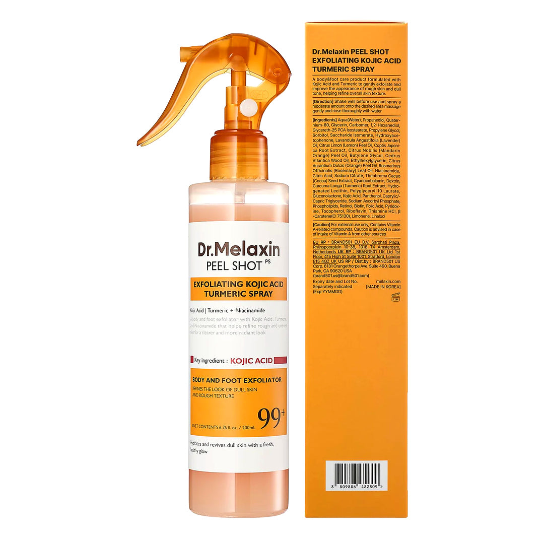 Dr. Melaxin Peel Shot Body Keratin Care Kojic Acid & Turmeric Exfoliating Spray 200ml